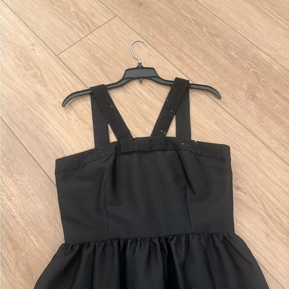 Kate Spade ‘Pave Fit and Flare’ Black Formal Dress with gemmed bow ~ Size: 8